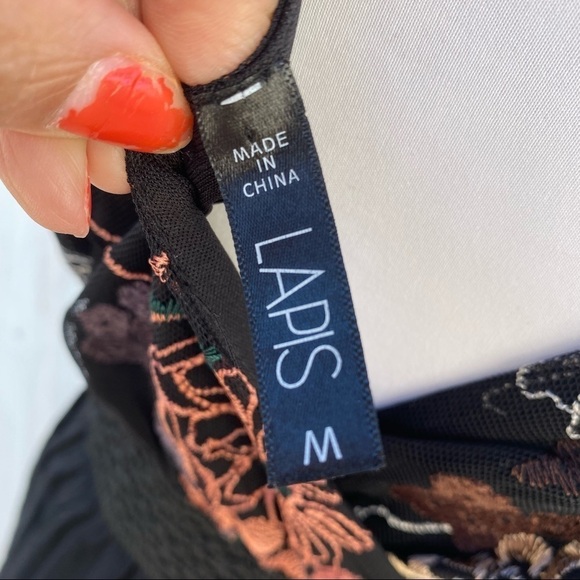 Lapis Black Maxi V neckline Size Medium - Picture 4 of 9